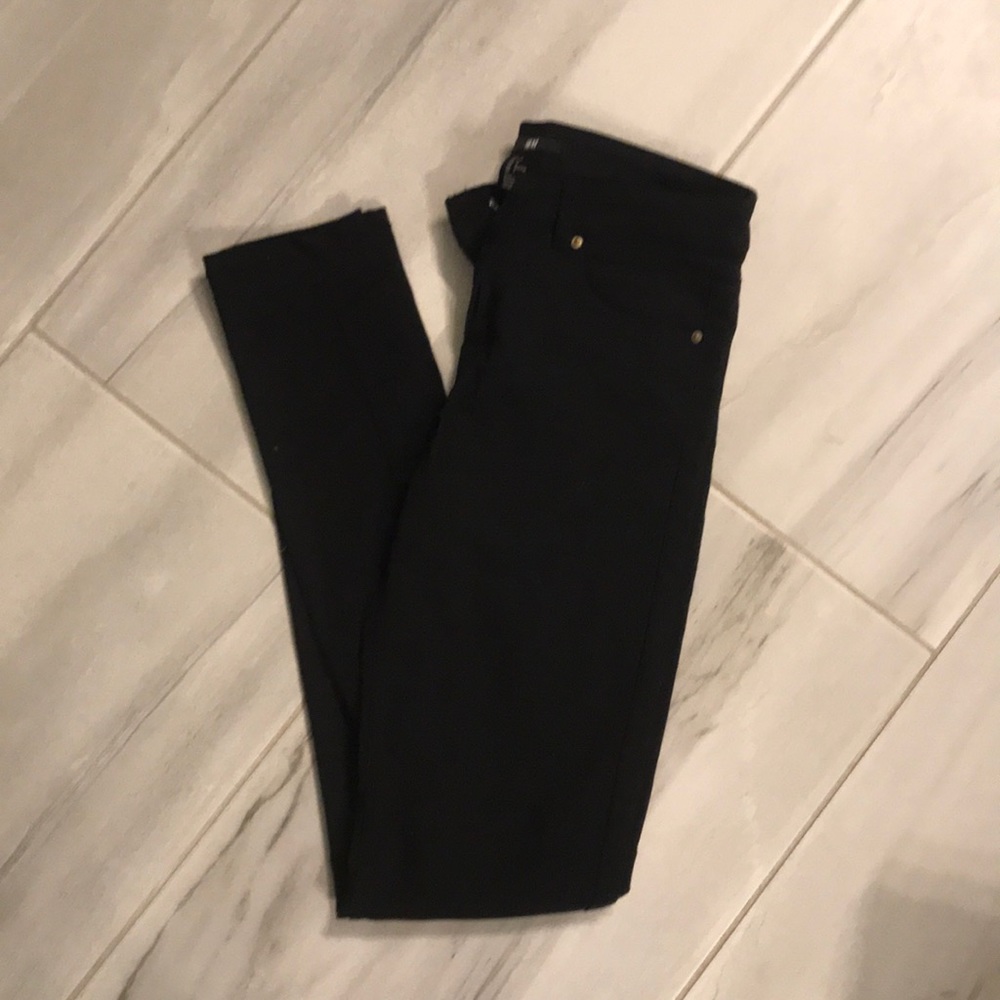H&M very skinny tight black jeans